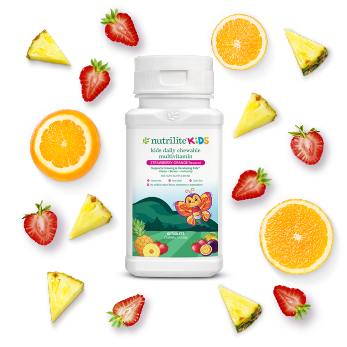Kids Strawberry‑Orange Chewables | Daily Wellness Support | Ages 4–12