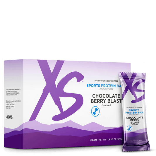 XS Sports Protein Bars – Birthday Cake, Chocolate Berry Blast & Chocolate Peanut Butter (12 Bars)