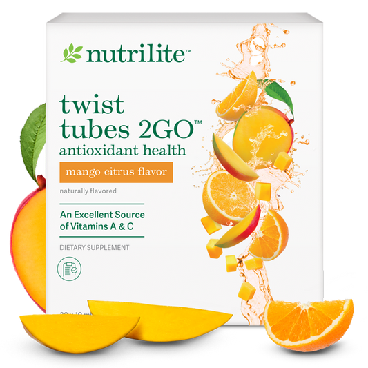 Mango Citrus Antioxidant Twist Tubes | 5 Calories | Refreshing Drink Mix