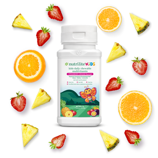 Kids Strawberry‑Orange Chewables | Daily Wellness Support | Ages 4–12